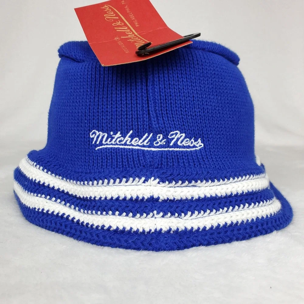 Dallas Mavs Mitchell &‎ Ness NBA Bucket Hat Cap Embroidery Logo Blue NWT